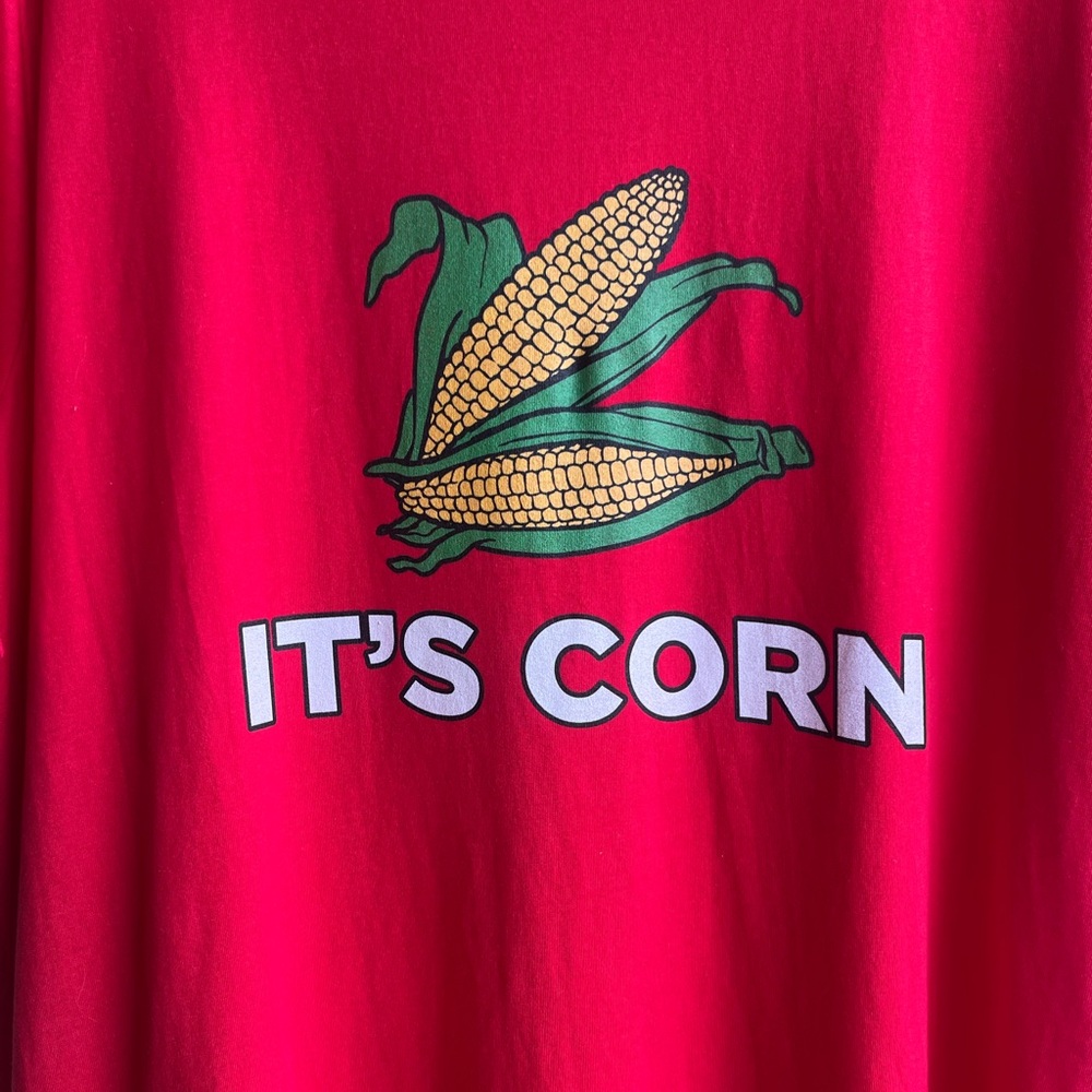 Bella Canvas Red Tee with Corn Graphic